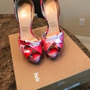 Christian Louboutin Volpi 150 pop fabric wore a handful of times.